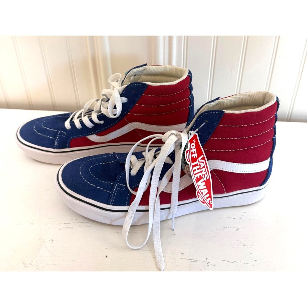 VANS Shoes Mens Size 8.5 Womens 10 Multicolor Suede Canvas High Top Sk8-Hi - Picture 5 of 8